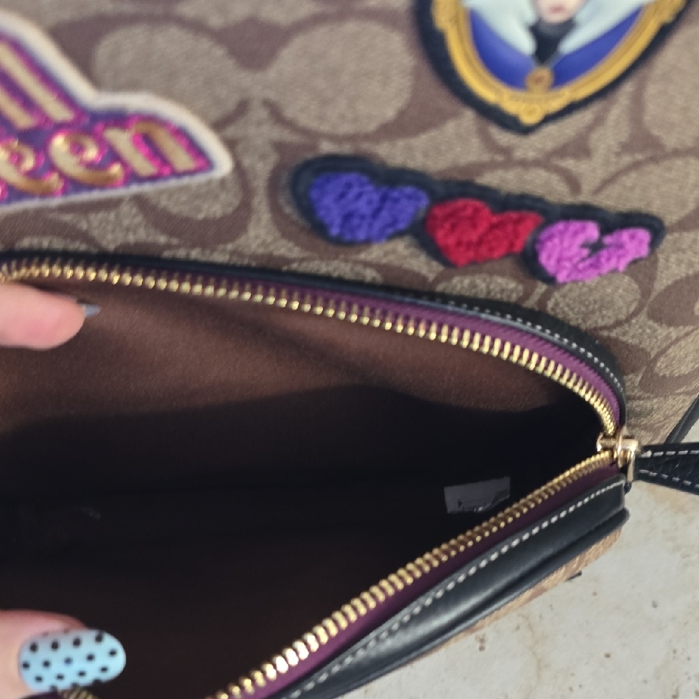 Disney Coach Tan Backpack with Disney Villan Patches - Picture 2 of 4